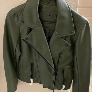 Green leather jacket